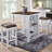 3 Pieces Counter Set Storage Space For Small Space Modern Farmhouse Design Retro Design Easy To Assembly