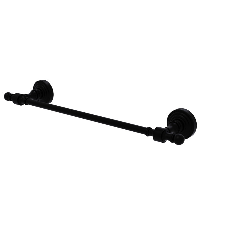 Barre à serviettes murale Retro Wave, Noir mat, 18"