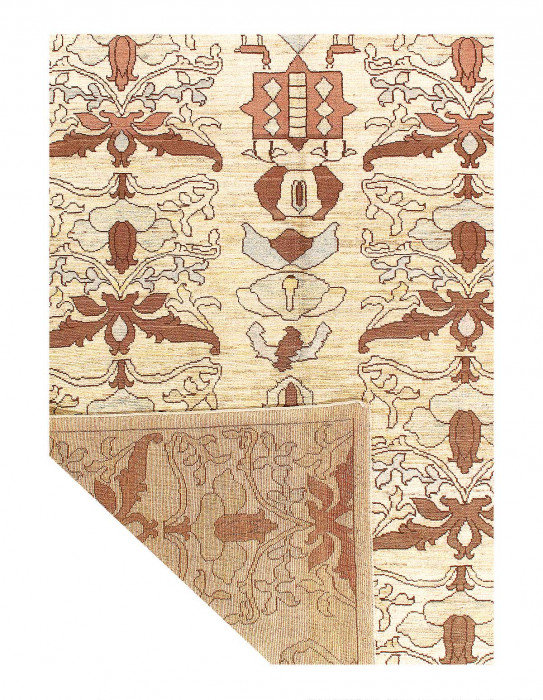 Tapis unique en laine d'agneau 8 pi 1 po x 11 po Gabreilla