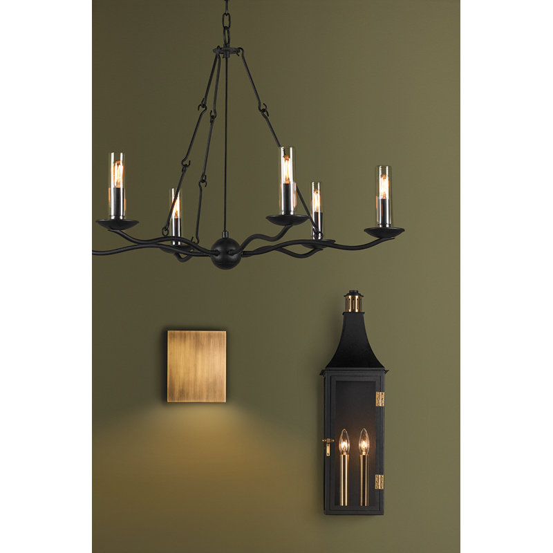 1 - Light Armed Sconce, 7.5" H x 6" W x 1.75" D