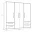Mijah 4 Door Manufactured Wood Wardrobe