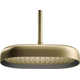 Statement 14" Single-Function Wall or Ceiling-Mount Round Rainhead, Oblong Rain Showerhead 2.5 GPM