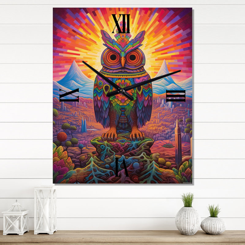 Bruan - Animals Owl Wall Clock Oversized, Small
