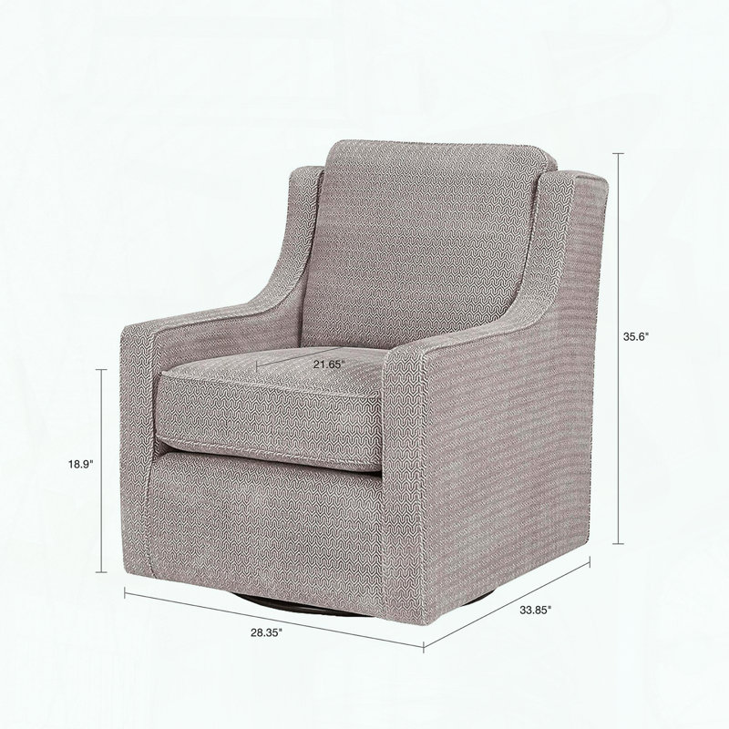 Curved Armrest Swivel Chair with High-Density Foam