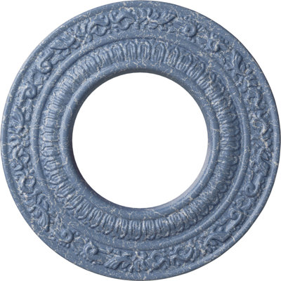 Endurathane Andrea Ceiling Medallion, 8 1/8"OD x 4 1/8"ID x 1/2"P (Fits Canopies up to 4 1/8"), Hand-Painted Americana Crackle Finish