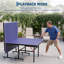 Table de ping-pong pliante avec roulettes, table de tennis de table d'intérieur avec 2 raquettes et 3 balles, table de jeu de ping-pong portable pour la salle de jeux