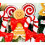 Couronne de Noël pain d'épices et bonbons