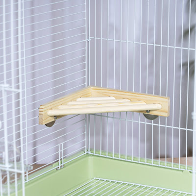 Perchoir à oiseaux unique en bois de 1,5 po pour cage intérieure