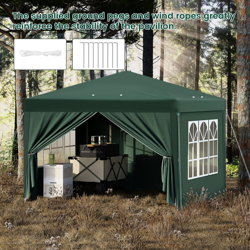 Brittenham 3 x 3m Metal Patio Gazebo, Green