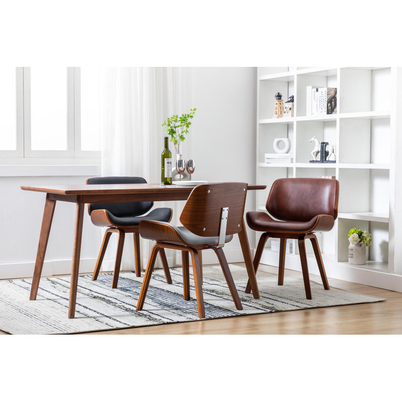 49cm H Upholstered Side Chair, Black PU