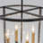 8-Light Dimmable Black Gold Glass Drum Chandelier