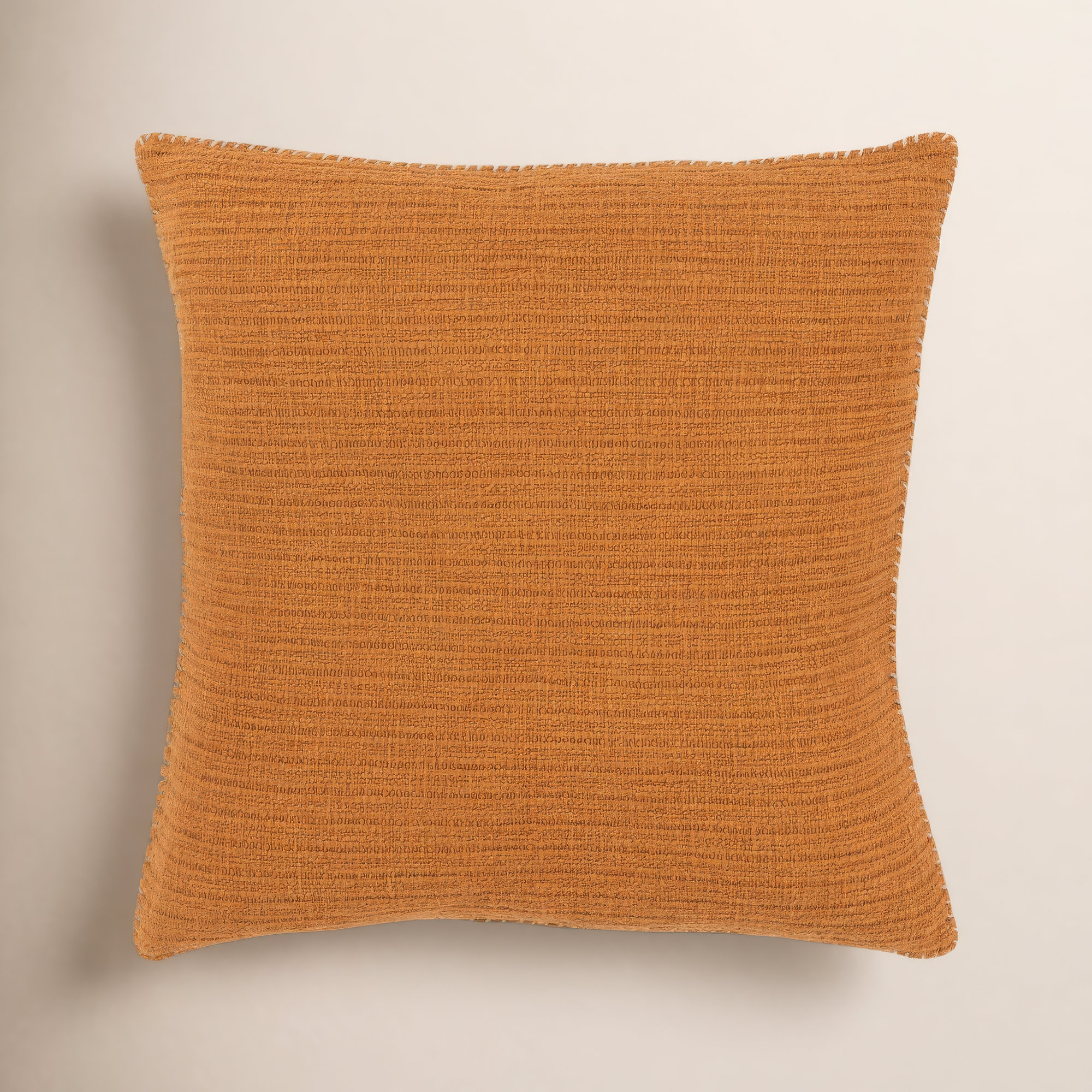 Cotton Throw Pillow, Pumpkin