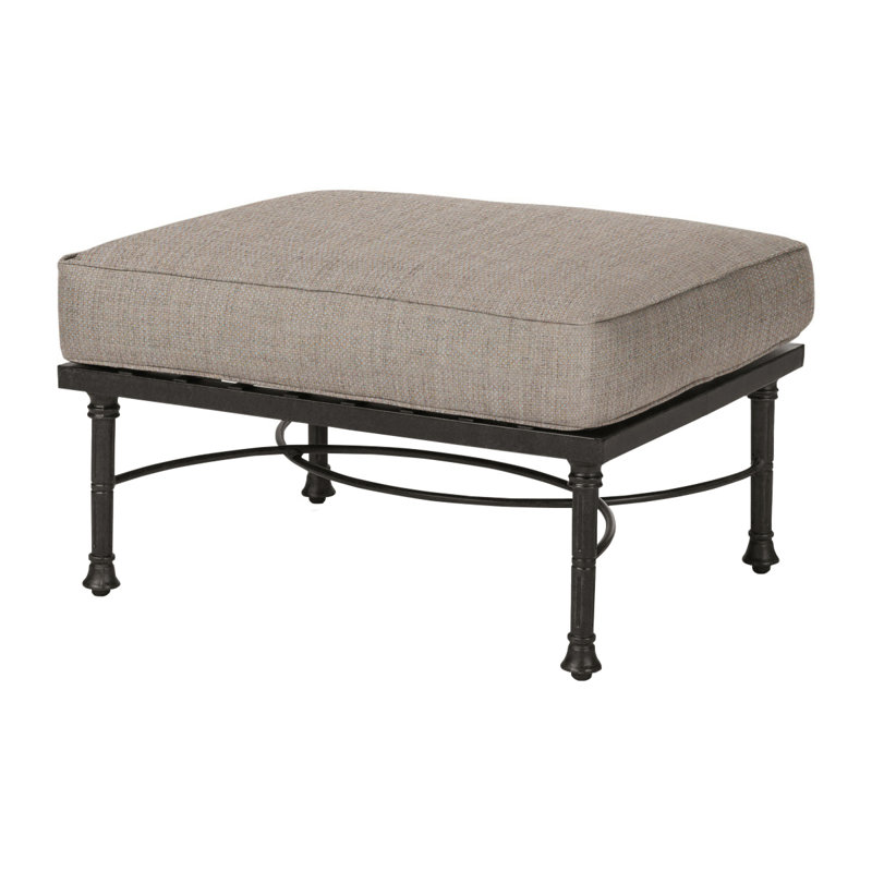 Florence Sectional Ottoman with Cushion, Cast Ash Sunbrella® Plainweave, Desert Bronze
