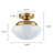 Semi Flush Mount with White Schoolhouse Glass