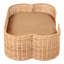 Lit pour chien en rotin tissé à la main avec coussin lavable à la machine Scallop-124076004-97812841