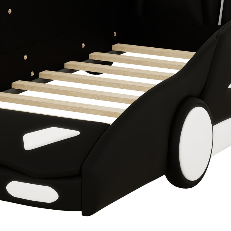 Lit plateforme avec roulettes Race, Noir