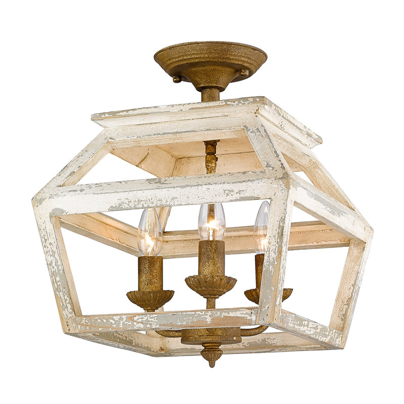 Plafonnier semi-encastré 3 lumières 16,5 po Keynsham