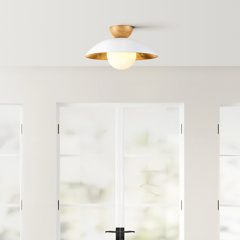 Briceson Glass Flush Mount, White