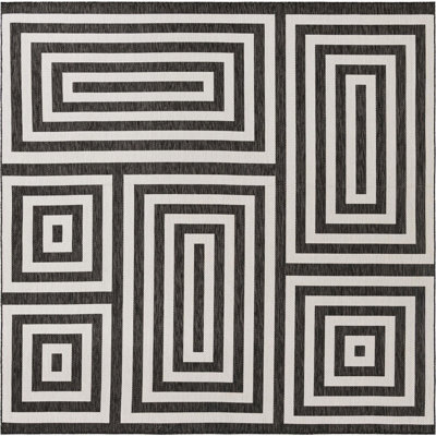 Tapis contemporain noir et blanc Bello