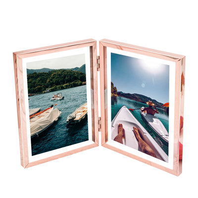 Hinged Floating Metal Frame with Real Glass