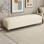 Banc rectangulaire rembourré avec coussin en mousse, structure en bois et siège polyvalent