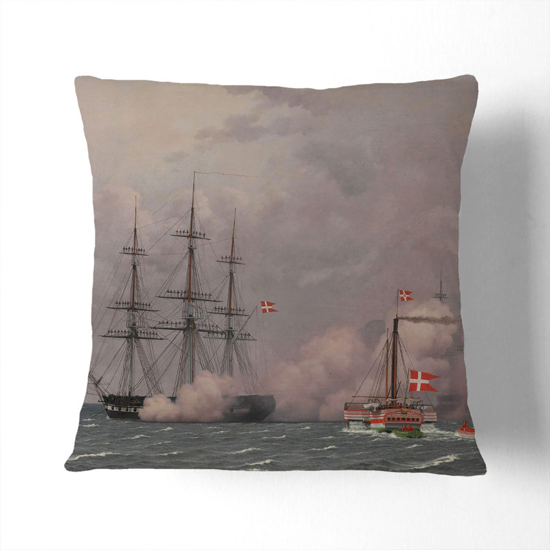 Square Cushion, 40cm H x 40cm W x 15cm D, Stone/Grey