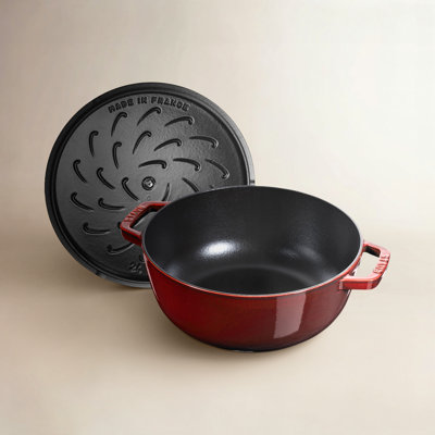 Enameled Cast Iron Rooster Dutch Oven