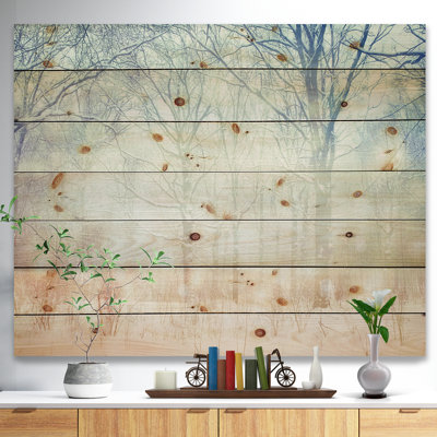 «Winter with Foggy Forest», art graphique