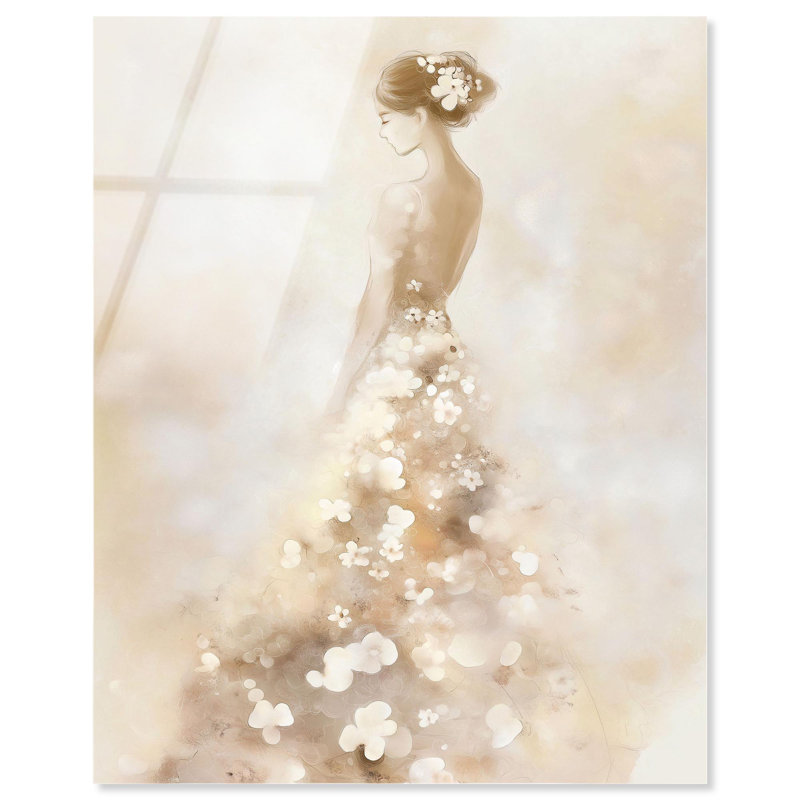 «Dreamscape of Ivory I», reproduction d'art à imprimé acrylique par Art Remedy, H 20 po x l 16 po