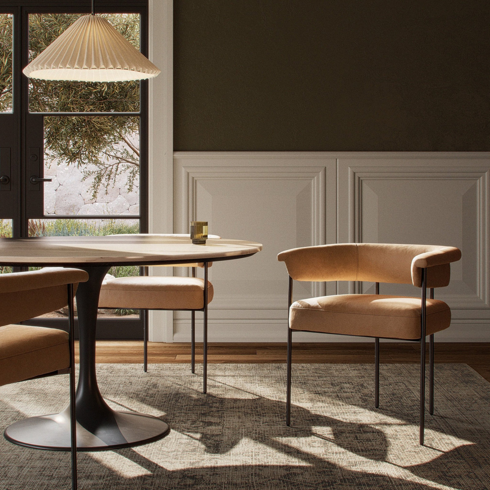 Lyssa Dining Armchair, Maestro Camel