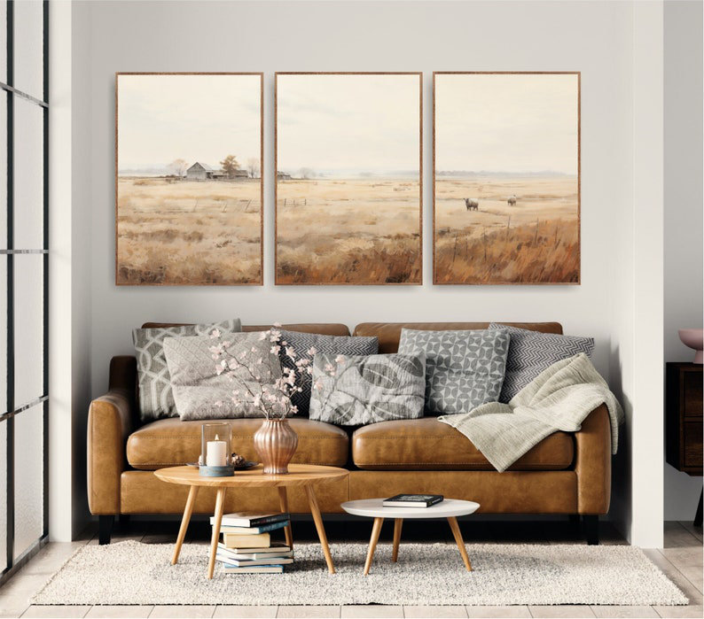 ART TERRITORY Farmhouse Country Wall Art Prints or Canvases, Lake House ...