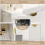Meuble-lavabo simple flottant moderne de 36 po avec plateau en pierre blanc brillant et lavabo en céramique mural-2029469863