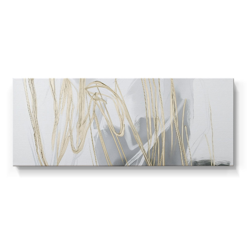 Série abstraite-D XXVII- Toile tendue avec châssis - Prêt à accrocher, H 12 po x l 30 po