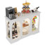 Buffet l 47,2 po avec 3 portes en verre, tablettes réglables, DEL et capteurs de corps humain-383691502