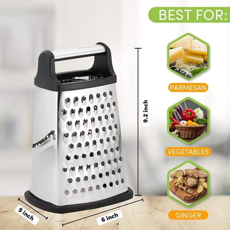 https://assets.wfcdn.com/im/11498295/resize-h755-w755%5Ecompr-r85/1493/149357340/Professional+Box+Grater%2C+Stainless+Steel+With+4+Sides%2C+Best+For+Parmesan+Cheese%2C+Vegetables%2C+Ginger%2C+XL+Size%2C+Black.jpg