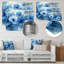 Art floral mural bleu en cascade de coquelicots III - Coquelicots-1194758718