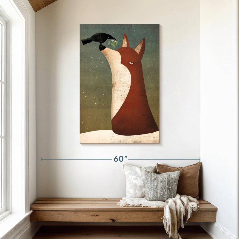 Brampt Fox And Mistletoe, 45" H x 30" W