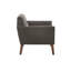 Chaise longue de style Mid-Century avec capitonnage à boutons, pieds en bois massif de couleur pacane, fauteuil de détente avec accoudoirs H 37 po x P 29,5 po, pieds en pacane,-1626201855