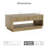 Cylora 45.6" Coffee Table with 2-Drawer