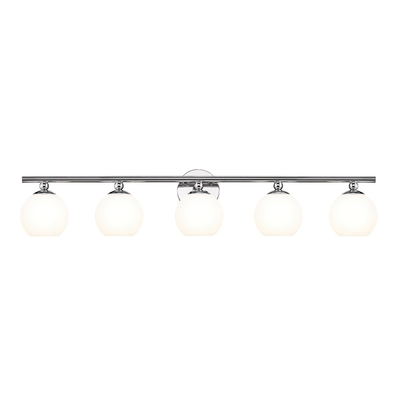 Éclairage de salle de bain à intensité variable à 5 lumières Blaikley, Chrome