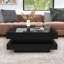 Table basse moderne avec finition ultrabrillante, lumière DEL, rangement et design géométrique-1084280304