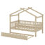 Lit en bois avec lit gigogne