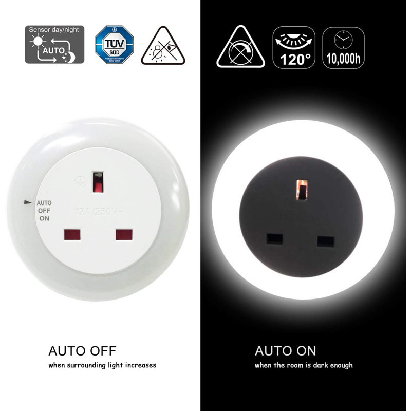 LED UK Plug In Night Light