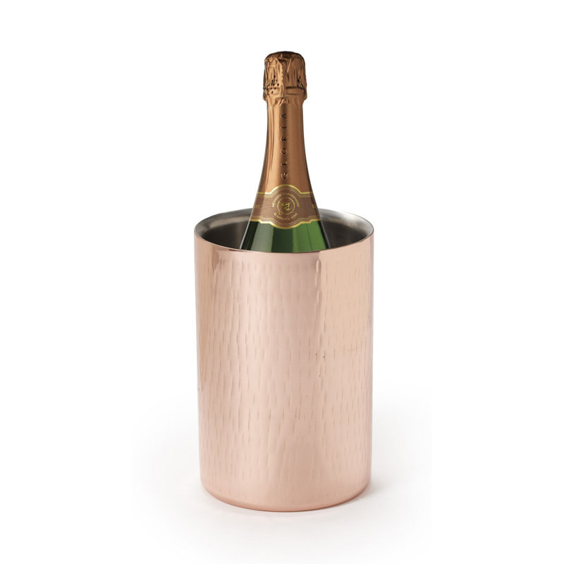 Seau à vin en cuivre isolé GET, résistant à la sueur, 5 po x 7,5 po, WC-55-WCPR / SS, cuivre