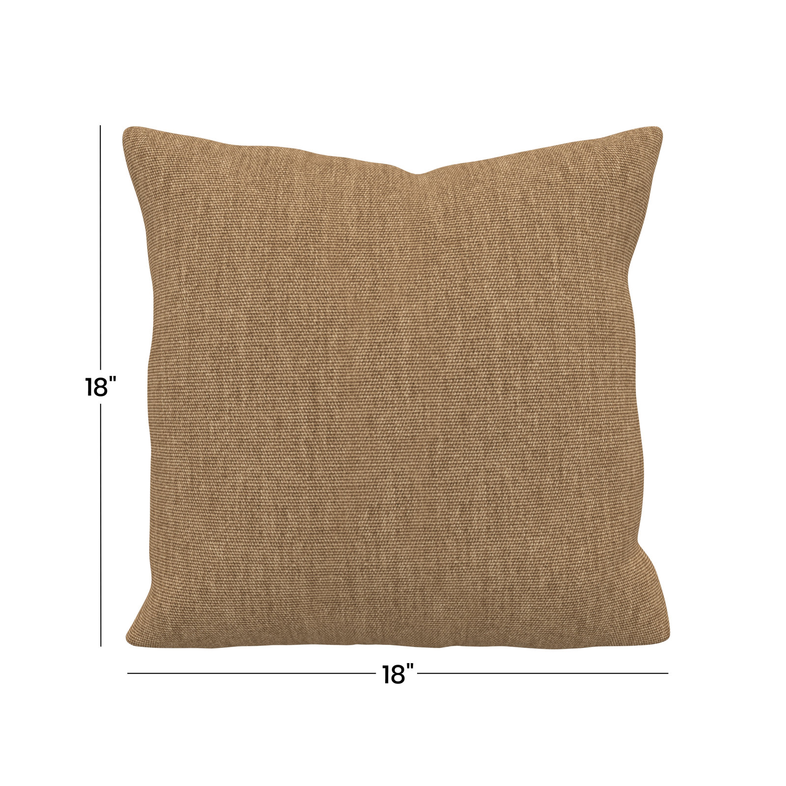Sunbrella® Throw Pillow, Square 18", Canvas Heather Beige Sunbrella® Canvas