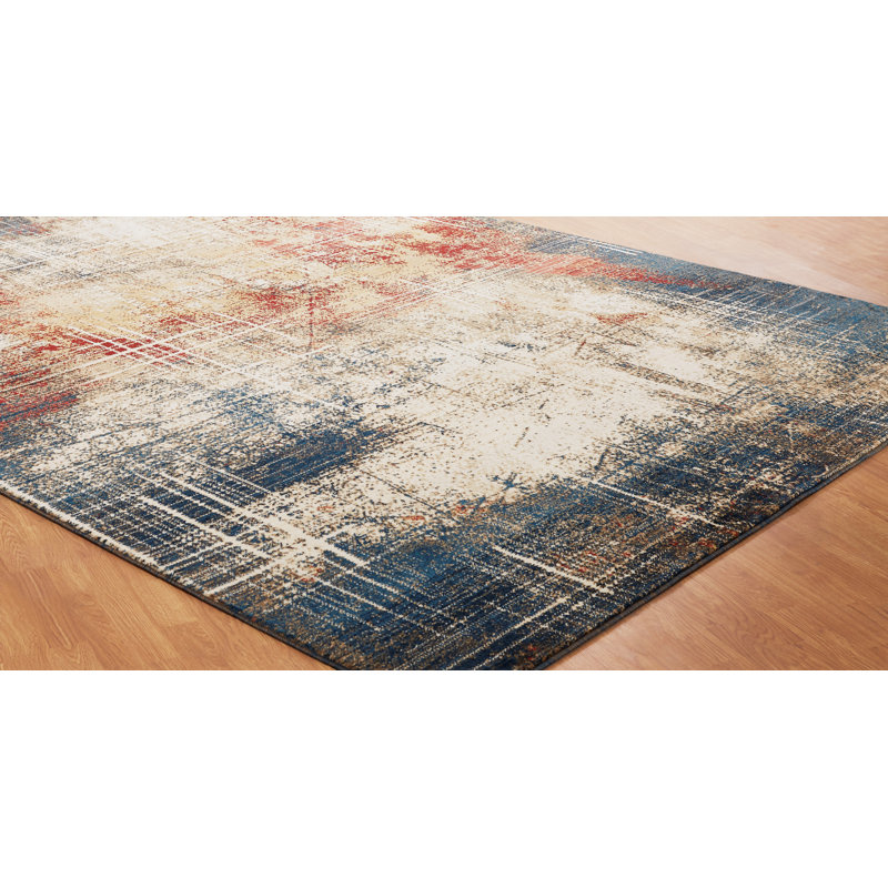 Desert Abstract Area Rug, Rectangle 5'5" x 7'7"