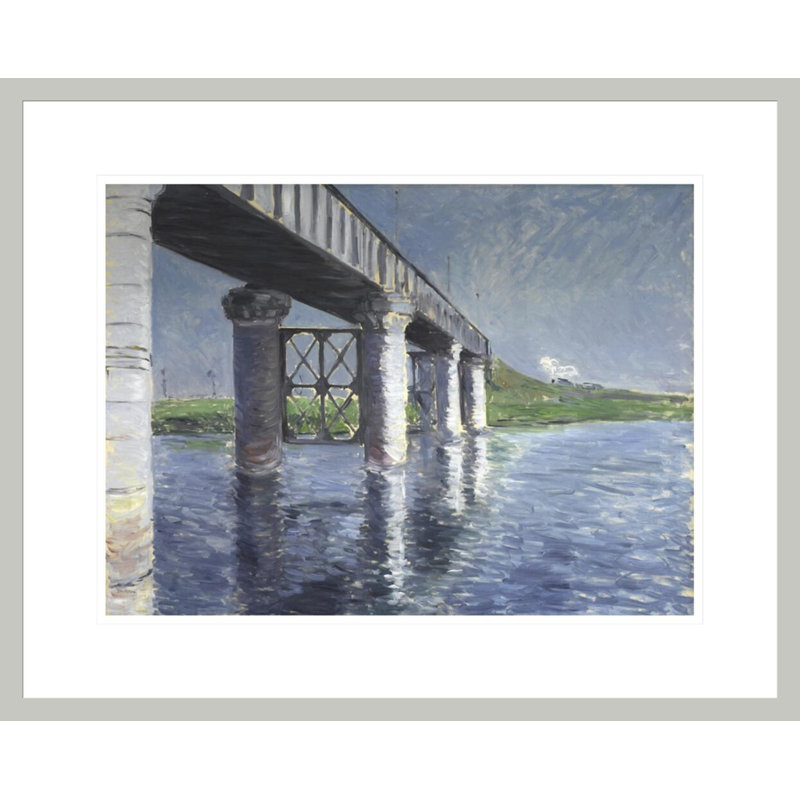La seine et le pont de chemin de fer à Argenteuil (La seine et le pont du chemin de fer d'Argenteuil) par Gustave Caillebotte