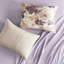Édredon et drap taupe très grand - imprimé floral, tissu respirant, lavable à la machine