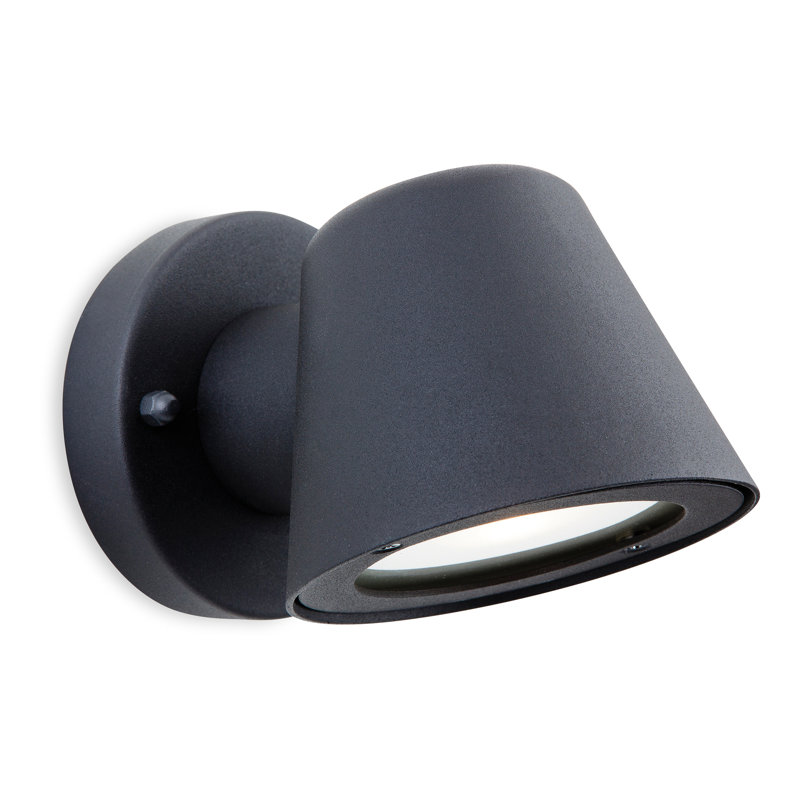Integrated LED Outdoor Armed Sconce, Black