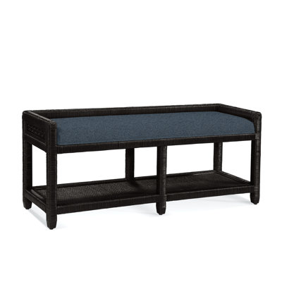 Glinda Wicker Shelves Storage Bench by Birch Lane